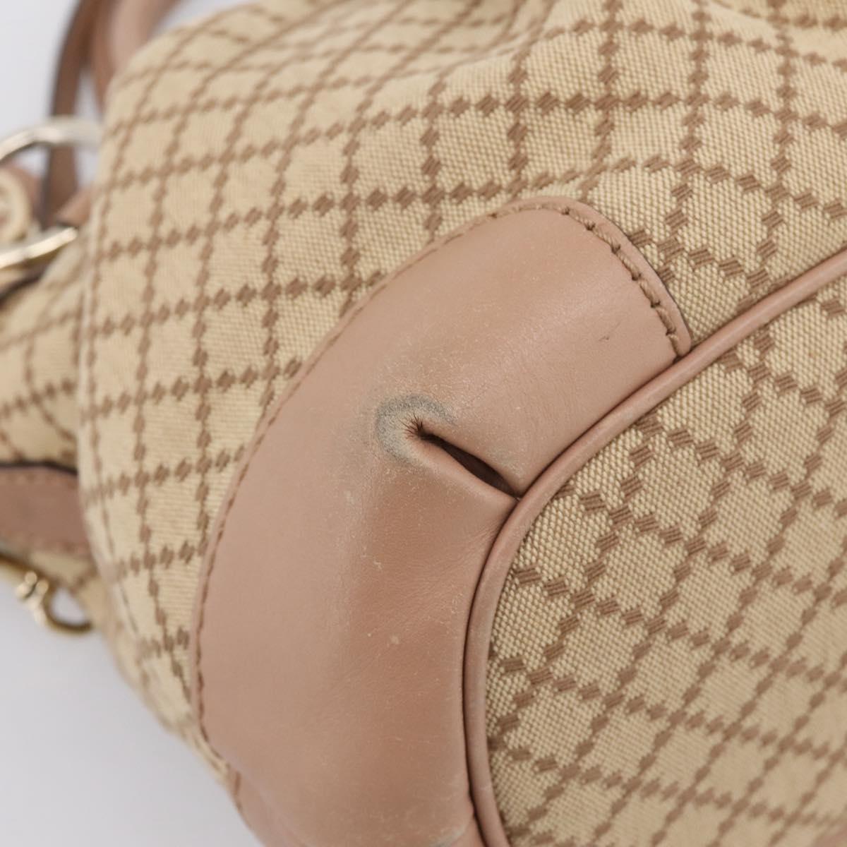 GUCCI GG Canvas Hand Bag 2way Beige Gold 247902 Auth ep16887