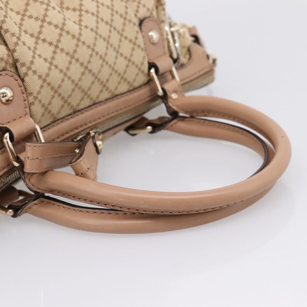 GUCCI GG Canvas Hand Bag 2way Beige Gold 247902 Auth ep16887
