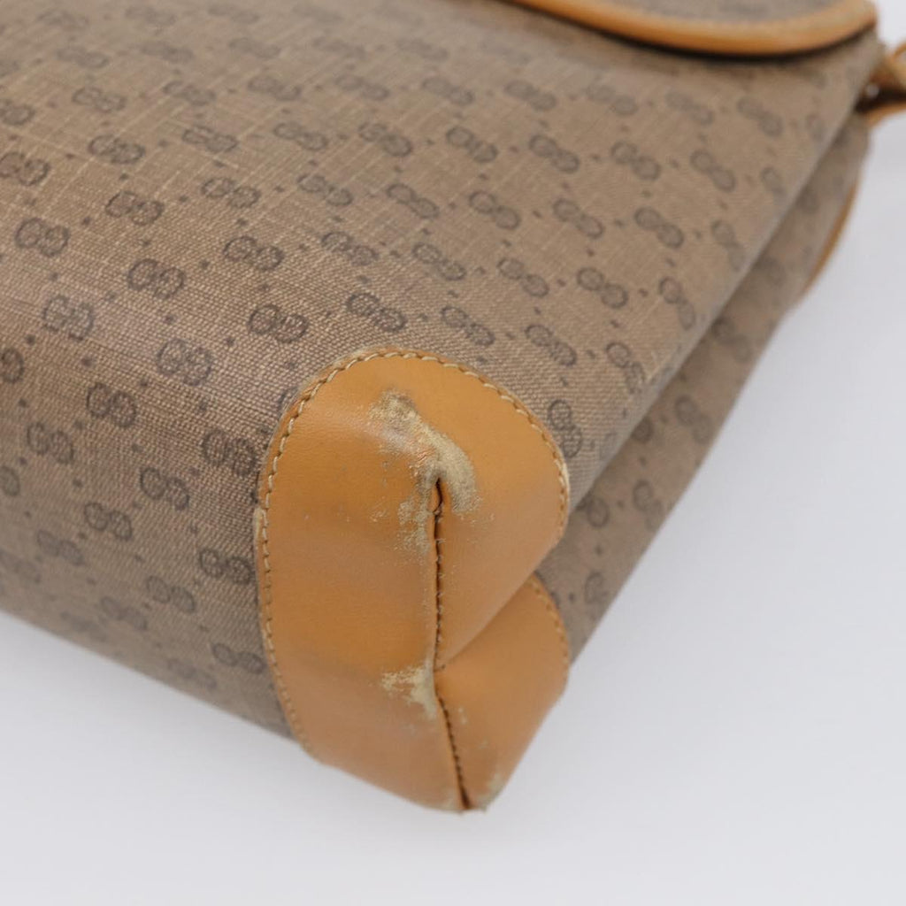 GUCCI Micro GG Supreme Shoulder Bag PVC Beige Gold 007 56 0087 Auth ep16909