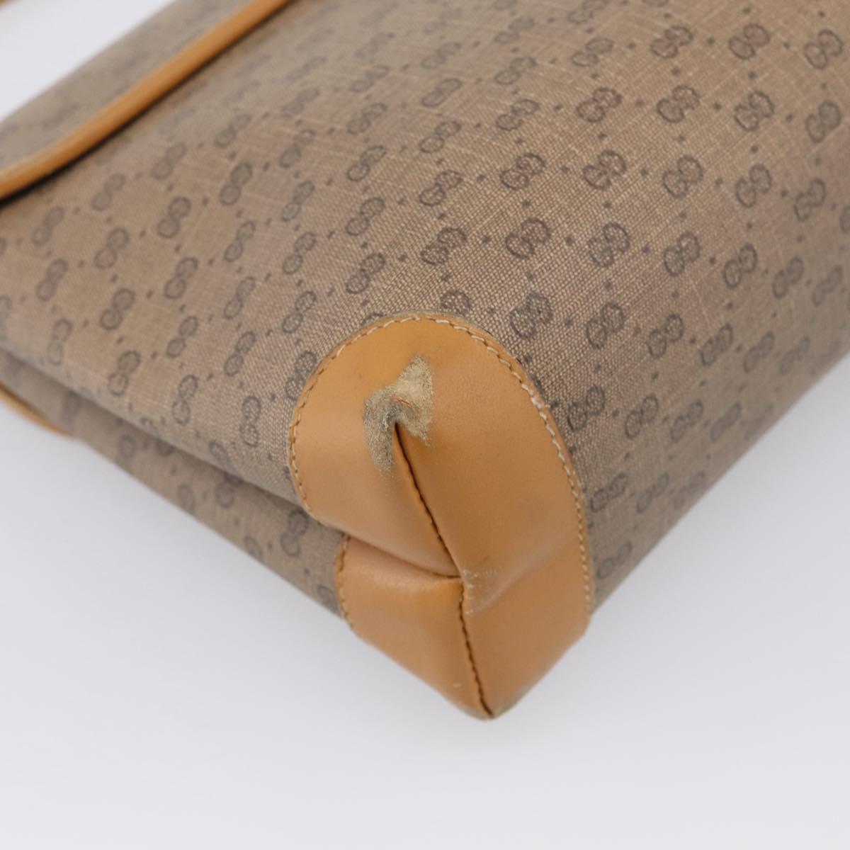 GUCCI Micro GG Supreme Shoulder Bag PVC Beige Gold 007 56 0087 Auth ep16909