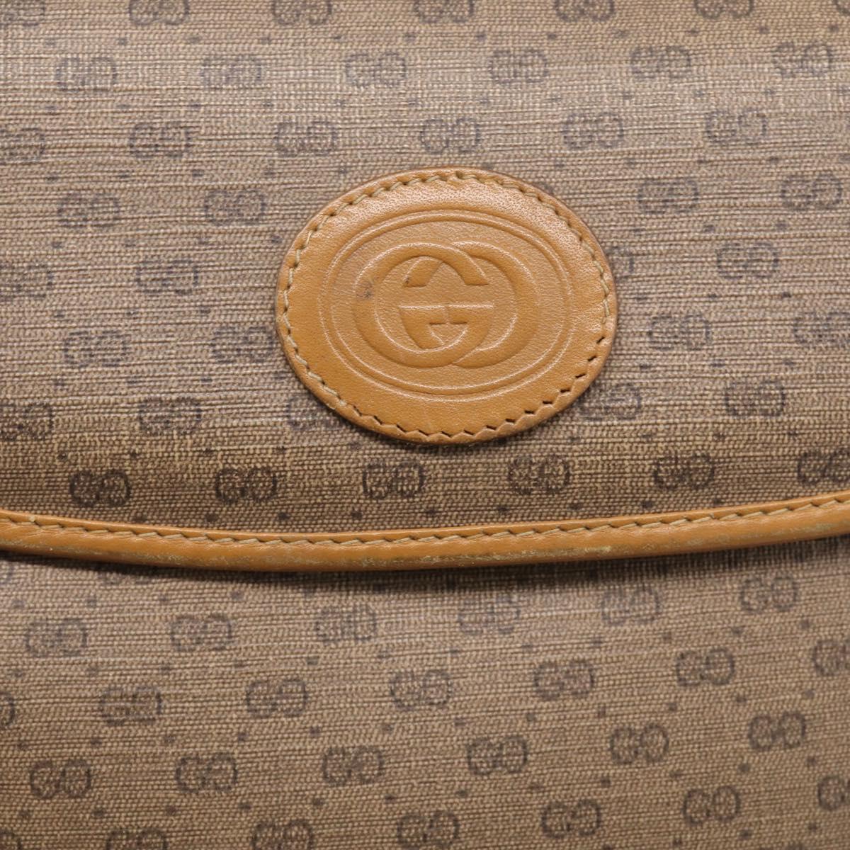 GUCCI Micro GG Supreme Shoulder Bag PVC Beige Gold 007 56 0087 Auth ep16909