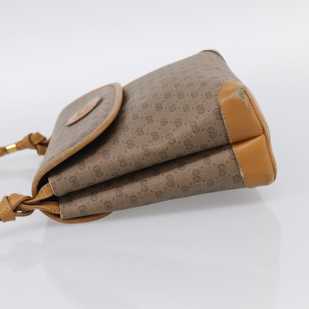 GUCCI Micro GG Supreme Shoulder Bag PVC Beige Gold 007 56 0087 Auth ep16909