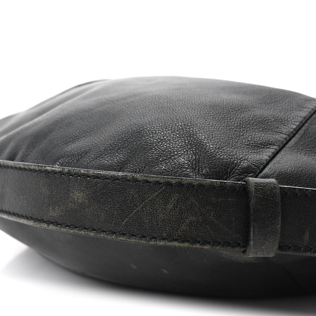 Buffalo Horn Small Mombasa Hobo Black