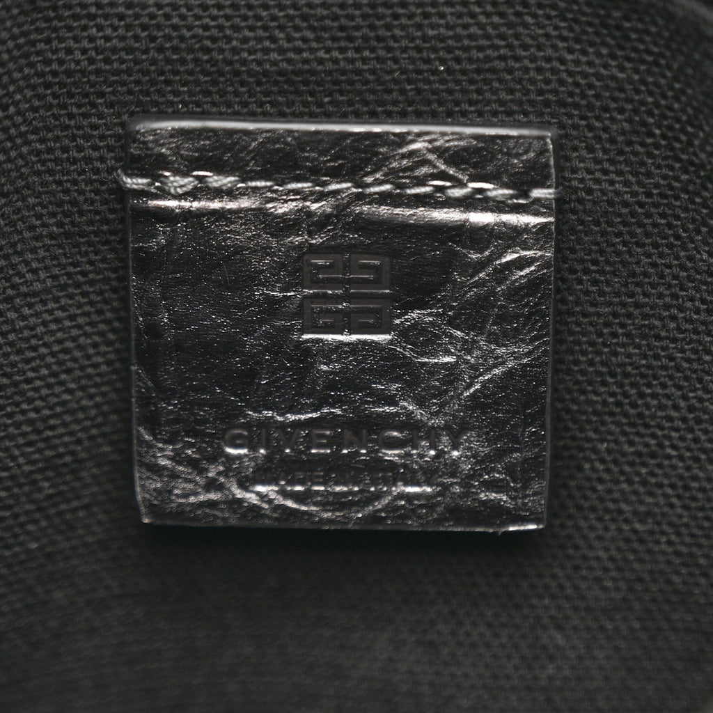 Metallic Calfskin Small Voyou Bag Silver