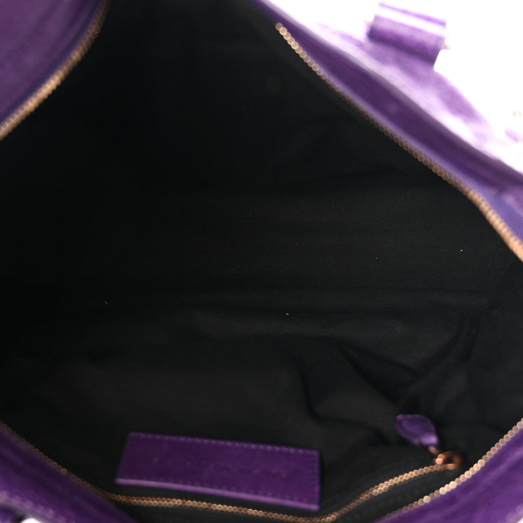 Agneau Giant 12 Rose Gold Hardware City Dark Violet