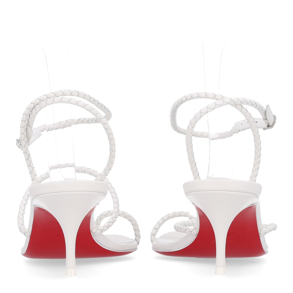 X Idris Elba Hibaq Calfskin Braided 55mm Sandals 41 White