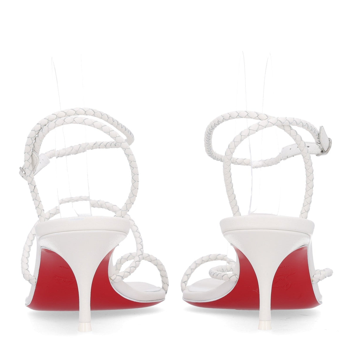 X Idris Elba Hibaq Calfskin Braided 55mm Sandals 41 White