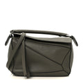 Calfskin Mini Puzzle Bag Khaki Green