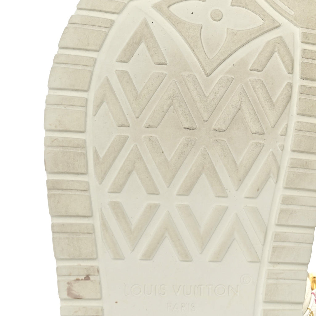 LV X TM Monogram Multicolor Sunset Flat Sandals 39 White
