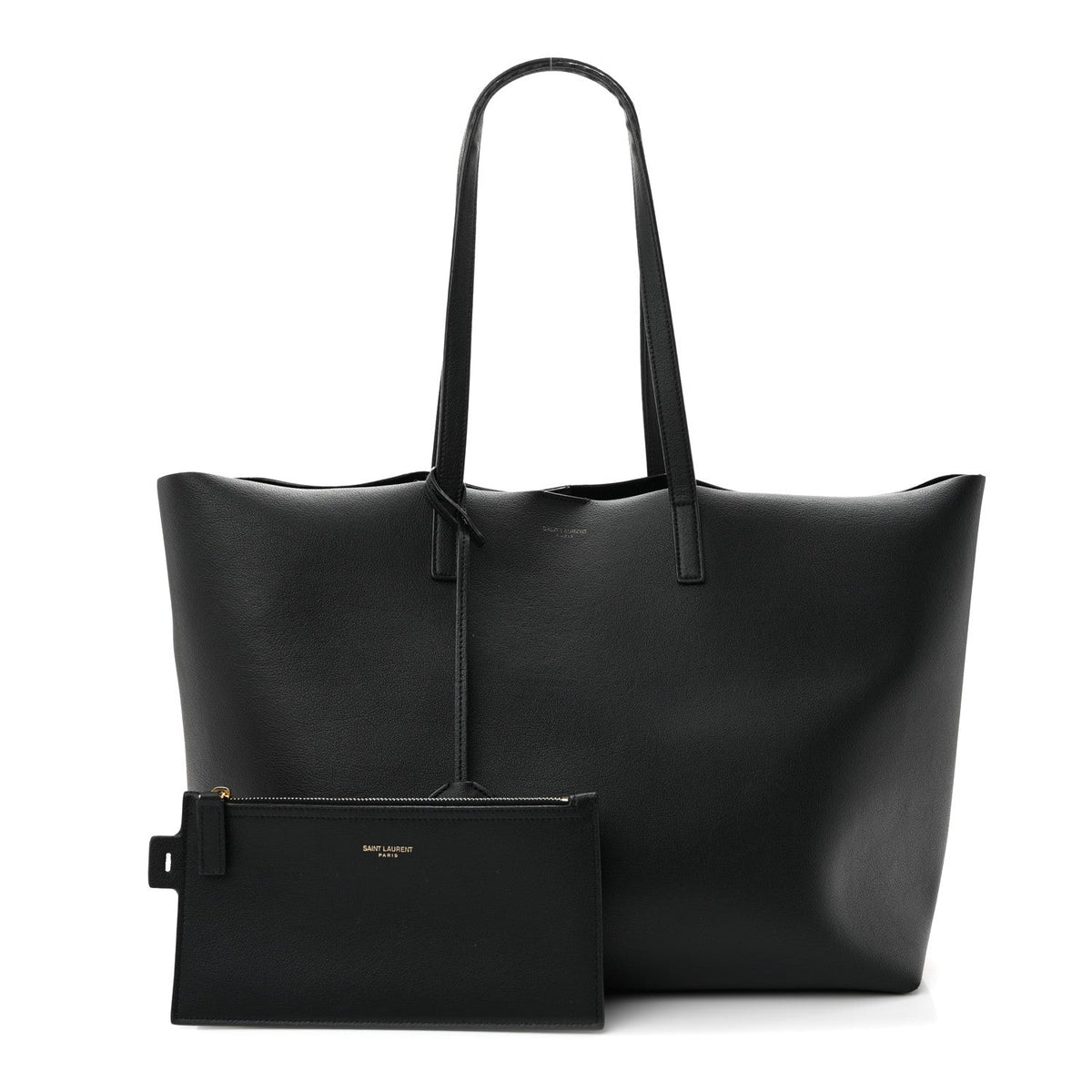 Calfskin Large Shopping Tote Black
