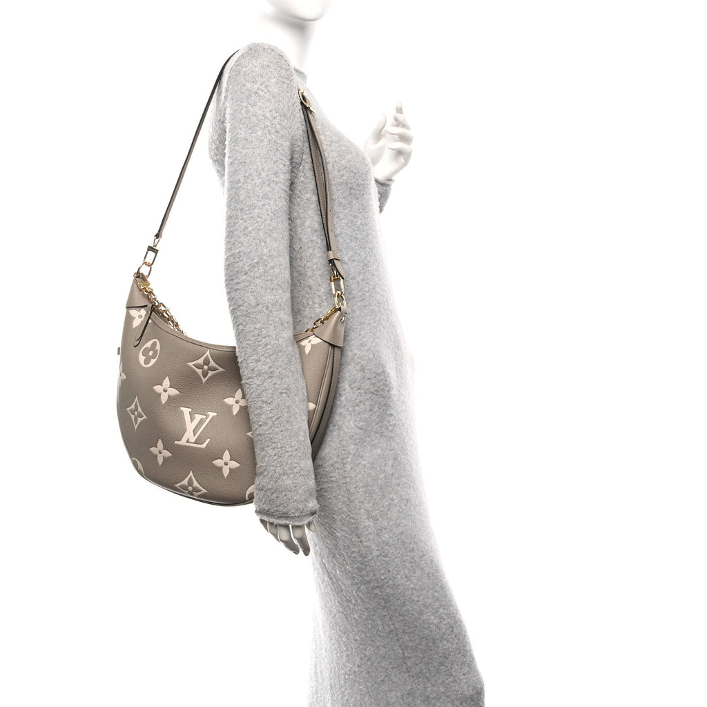 Empreinte Monogram Giant Loop Hobo Dove Gray Cream