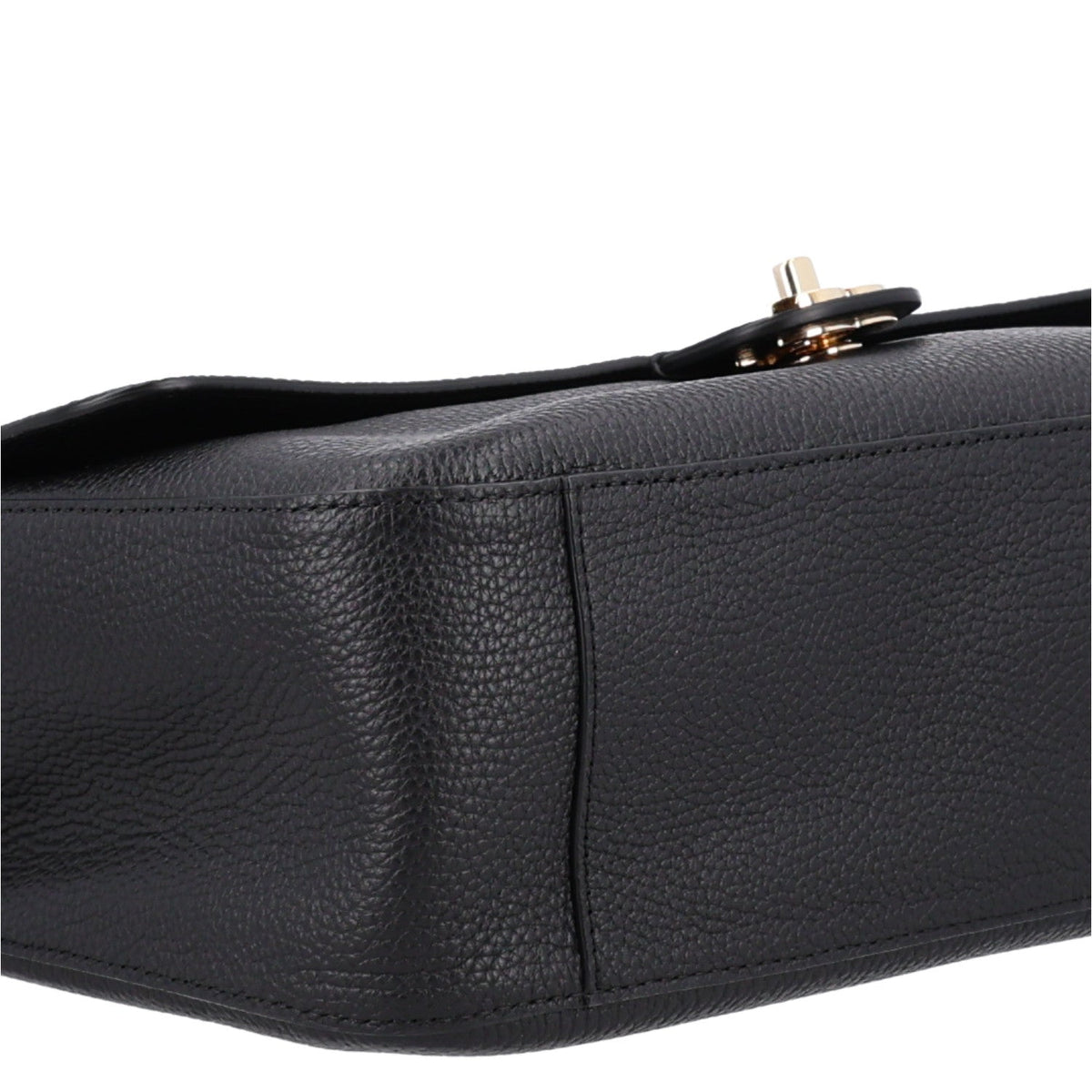 Grained Calfskin Small Souplissimo Maxi Flap Black