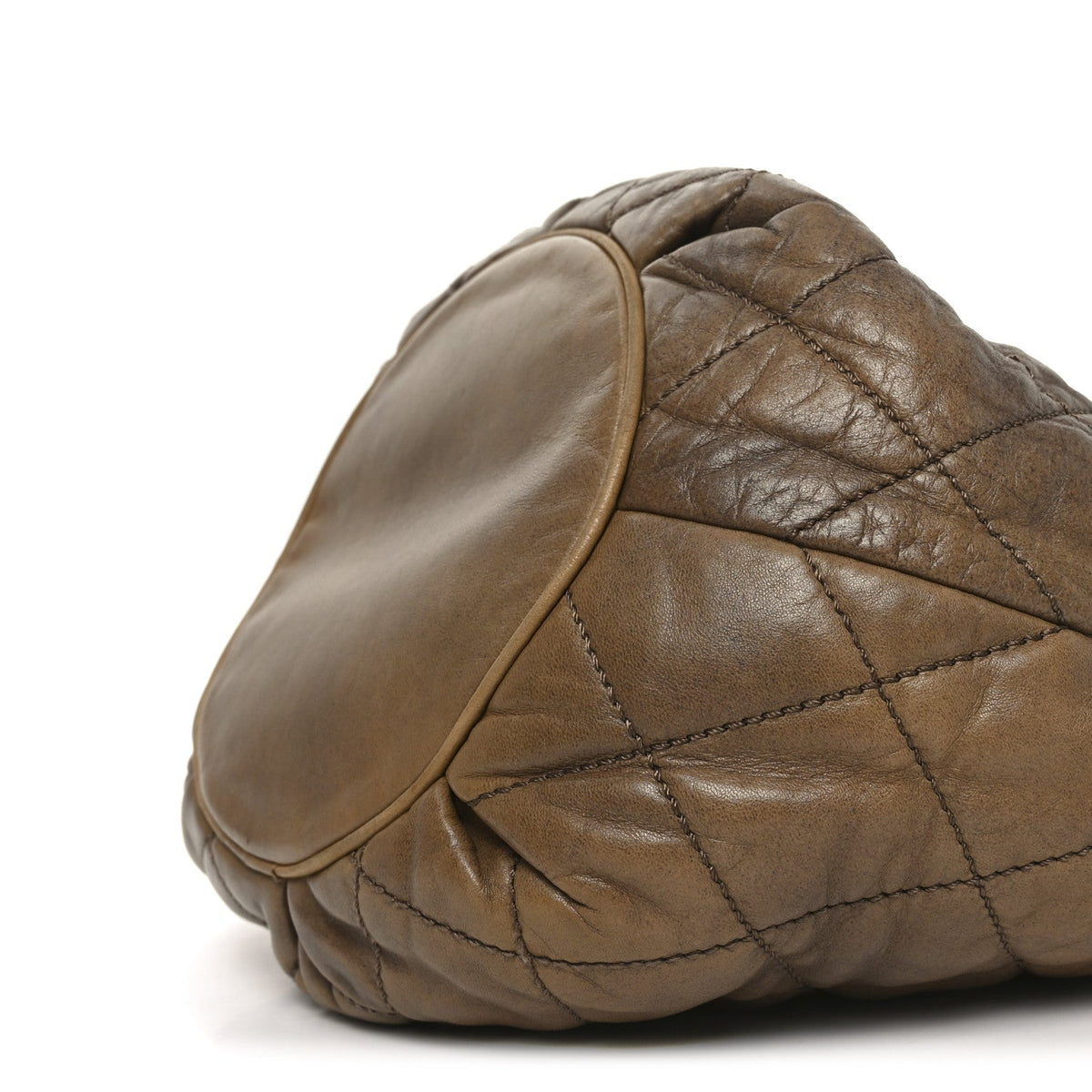 Lambskin Quilted Cloudy Bundle Hobo Beige