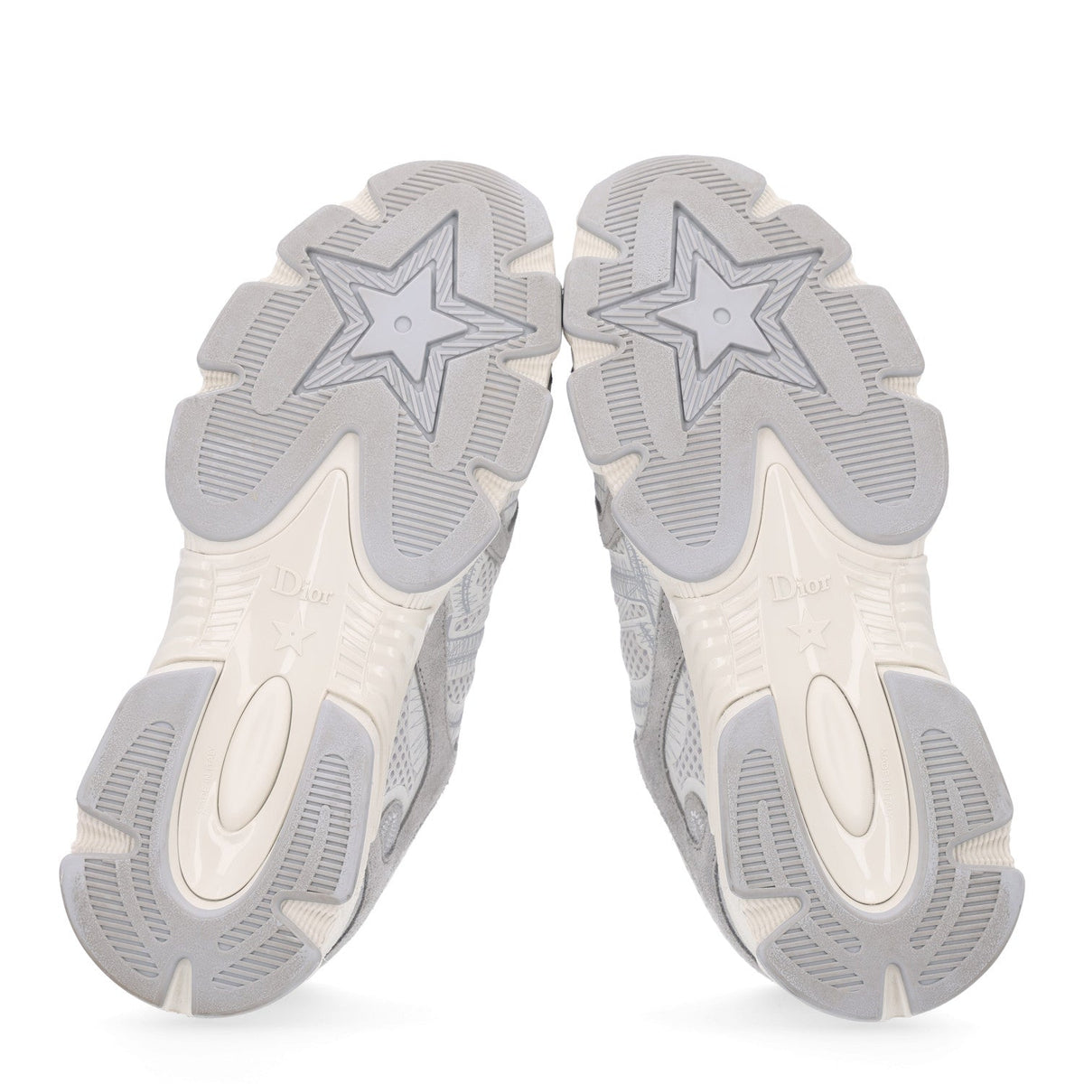 Technical Mesh Suede Dior Chrono Sneakers 38.5 Grey