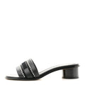 Calfksin Pearl Embroidered Dway 35mm Slide Sandals 35 Black