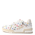 LV X TM Calfskin Monogram Multicolor Womens LV Trainer Sneakers 39 White