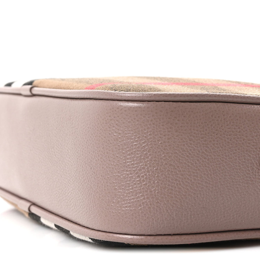 Calfskin House Check Large Camera Bag Grey Mink