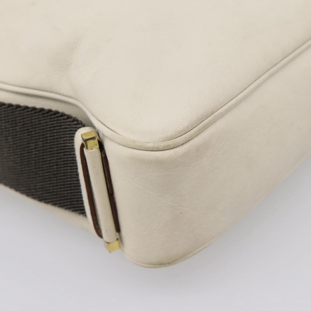 GUCCI Shoulder Bag Leather Beige Gold 92732 Auth hk4212