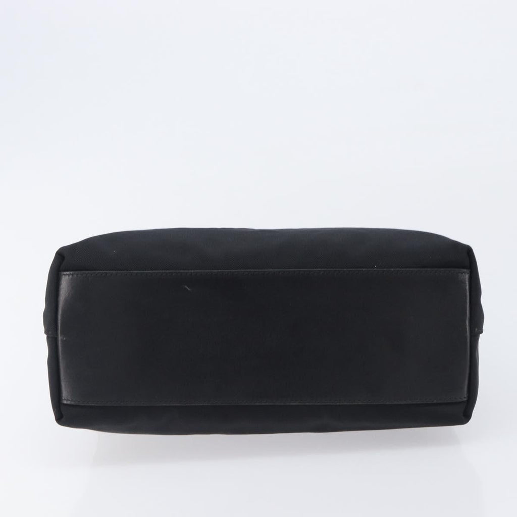 GUCCI Hand Bag Nylon Outlet Black Silver Auth hk4214