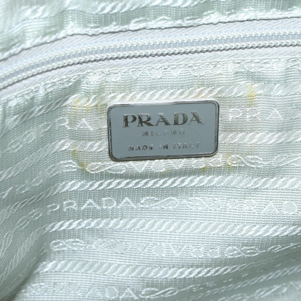 PRADA Shoulder Bag Nylon Pink Silver Auth hk4231