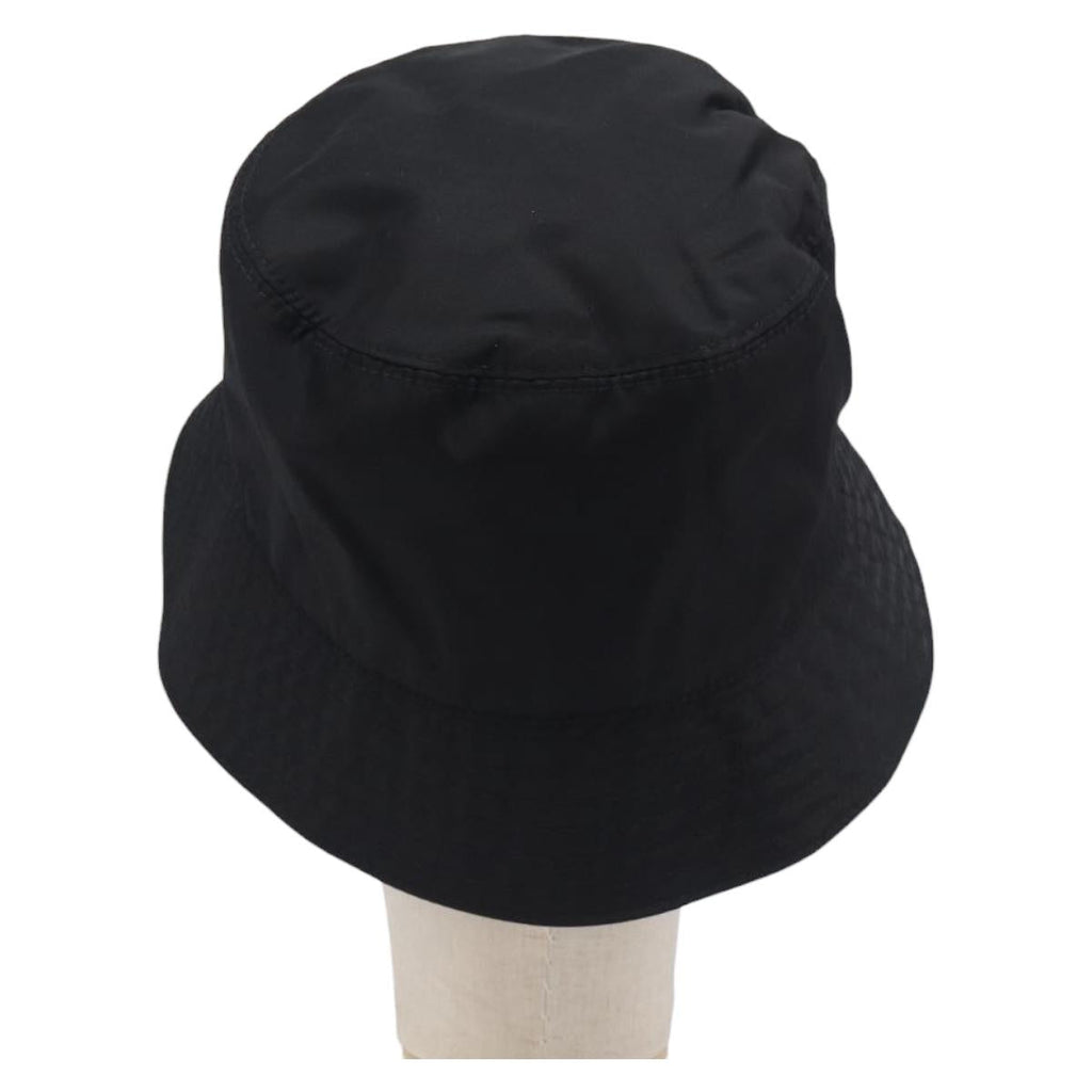 PRADA Bucket Hat Nylon L Black Auth hk4232V