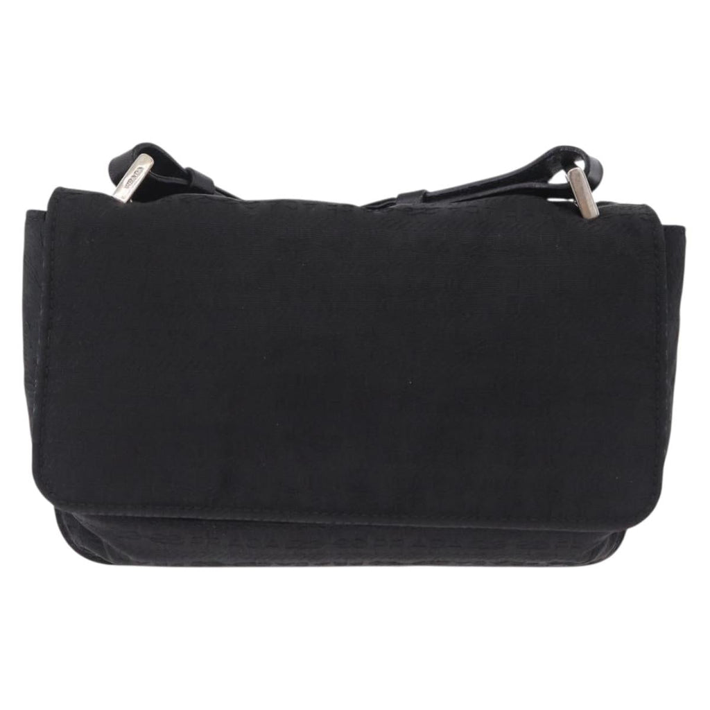 PRADA Shoulder Bag Nylon Black Silver Auth ka6507