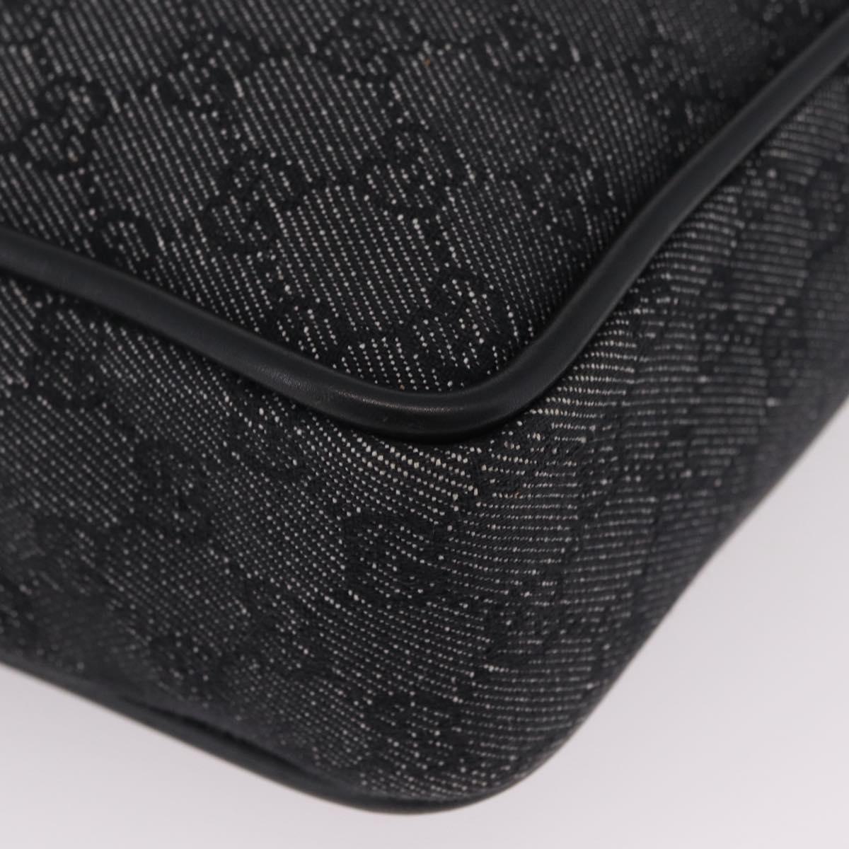 GUCCI GG Canvas Tote Bag Black Gold 92730 Auth ka6548A