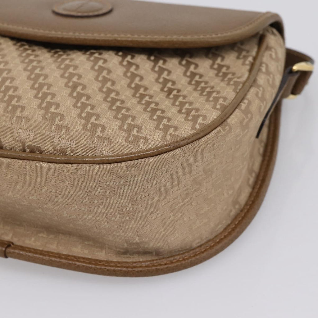 GUCCI Shoulder Bag Canvas Beige Gold 007 754 0074 Auth ka6555