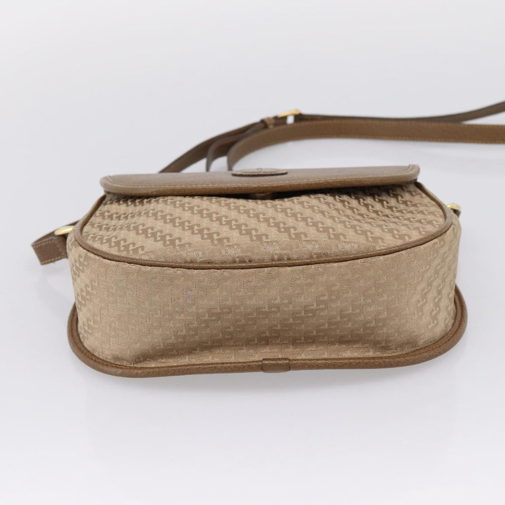 GUCCI Shoulder Bag Canvas Beige Gold 007 754 0074 Auth ka6555