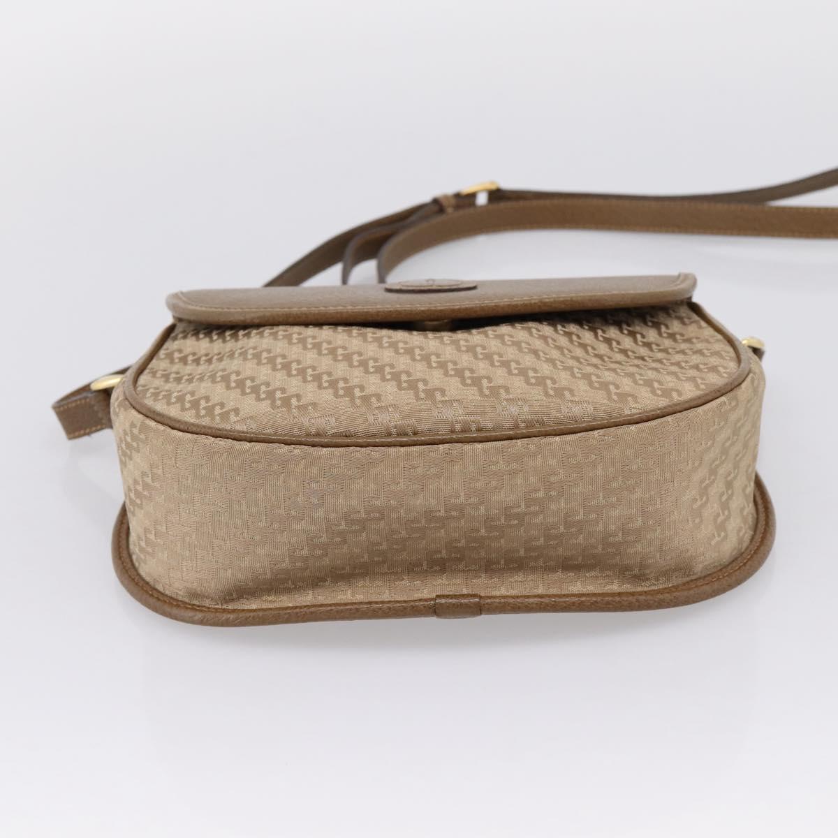 GUCCI Shoulder Bag Canvas Beige Gold 007 754 0074 Auth ka6555
