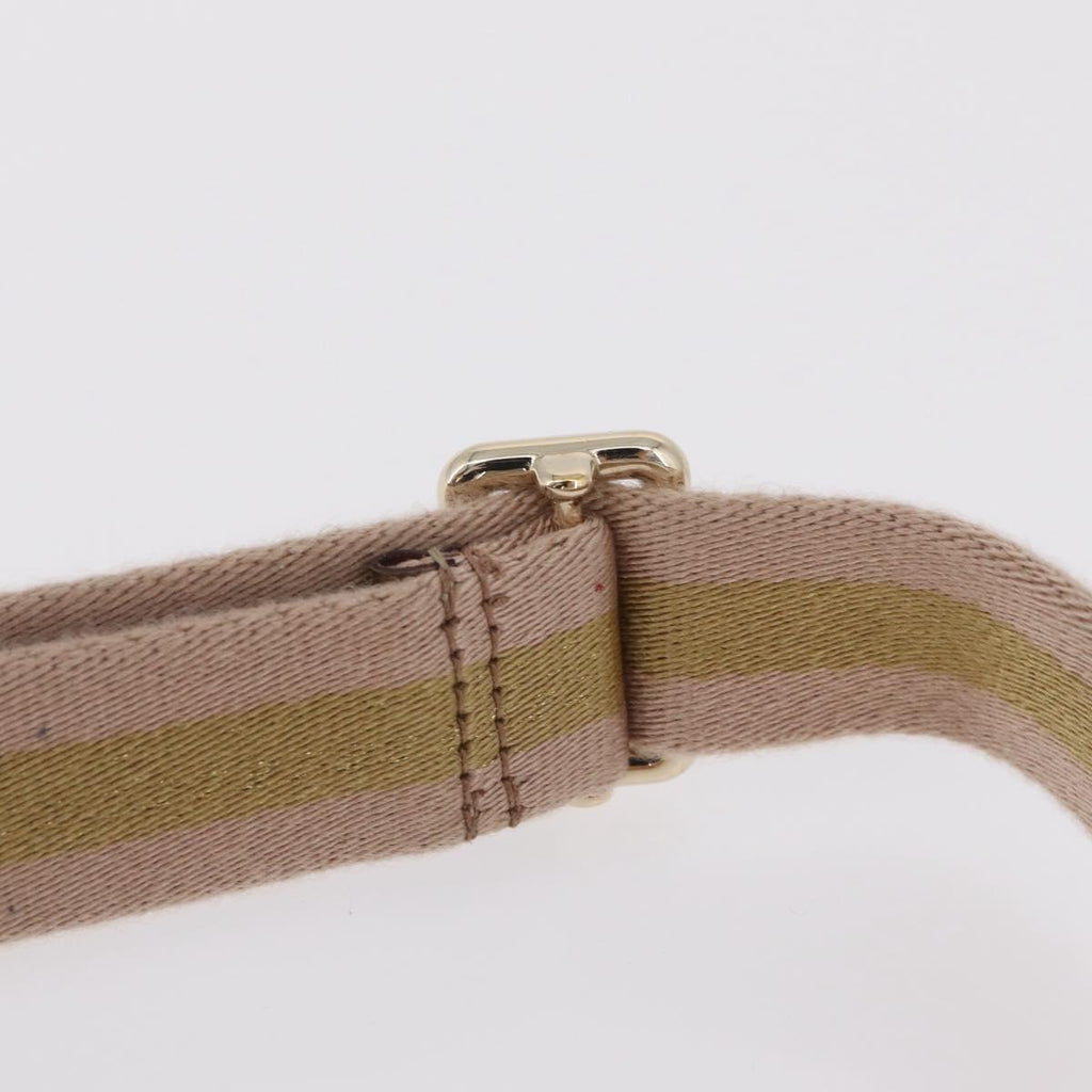 GUCCI GG Canvas Sherry Line Shoulder Bag Beige Gold 189749 Auth ka6574