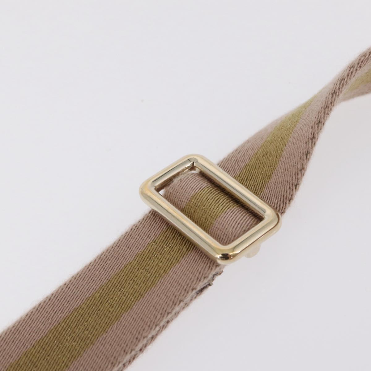 GUCCI GG Canvas Sherry Line Shoulder Bag Beige Gold 189749 Auth ka6574