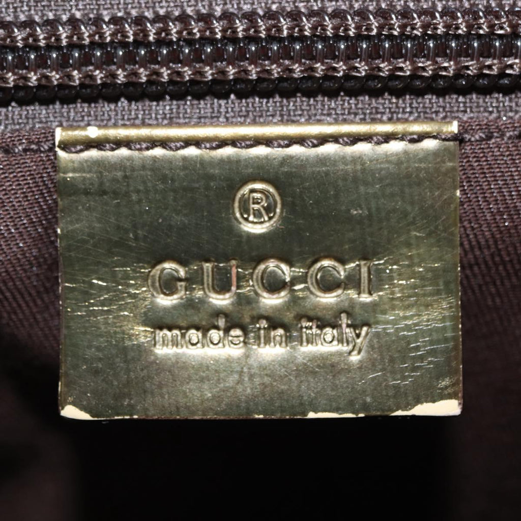 GUCCI GG Canvas Sherry Line Shoulder Bag Beige Gold 189749 Auth ka6574