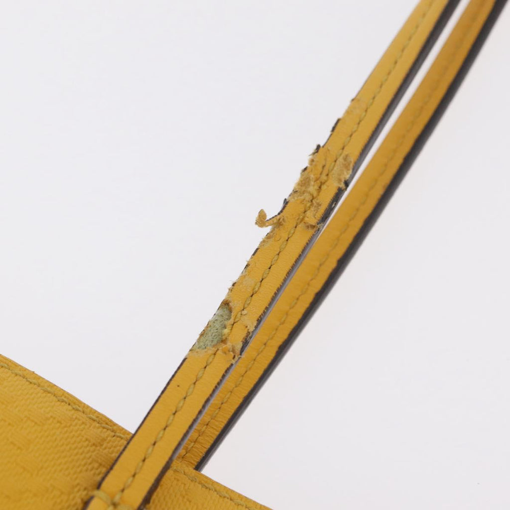 GUCCI Diamante Tote Bag Leather Yellow 353397 Auth ka6575
