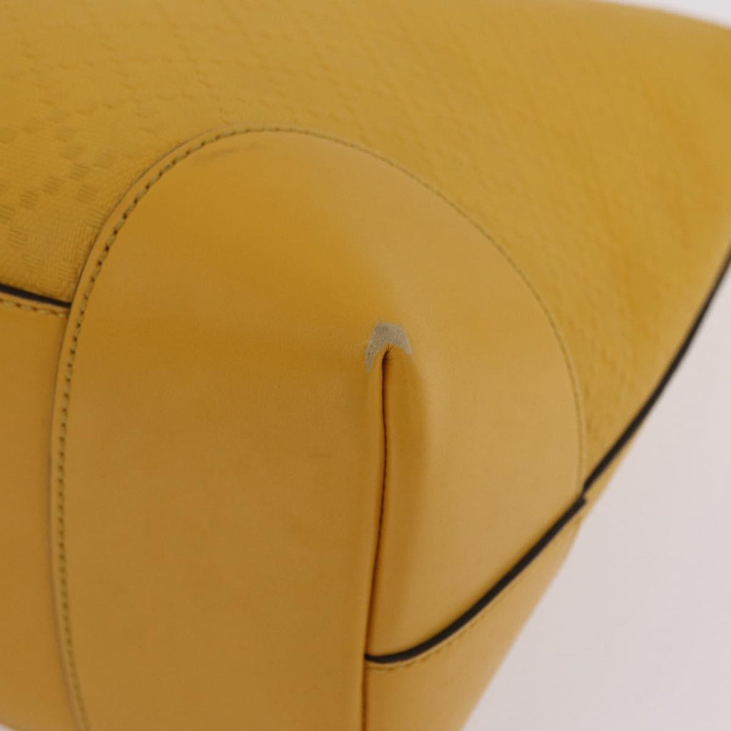 GUCCI Diamante Tote Bag Leather Yellow 353397 Auth ka6575
