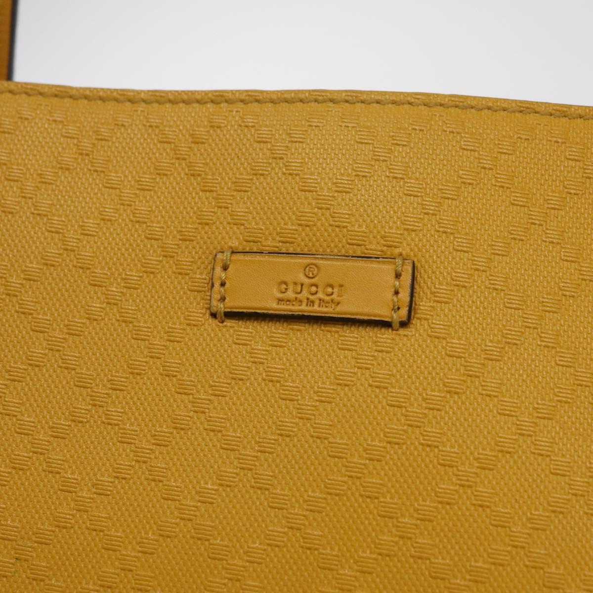 GUCCI Diamante Tote Bag Leather Yellow 353397 Auth ka6575