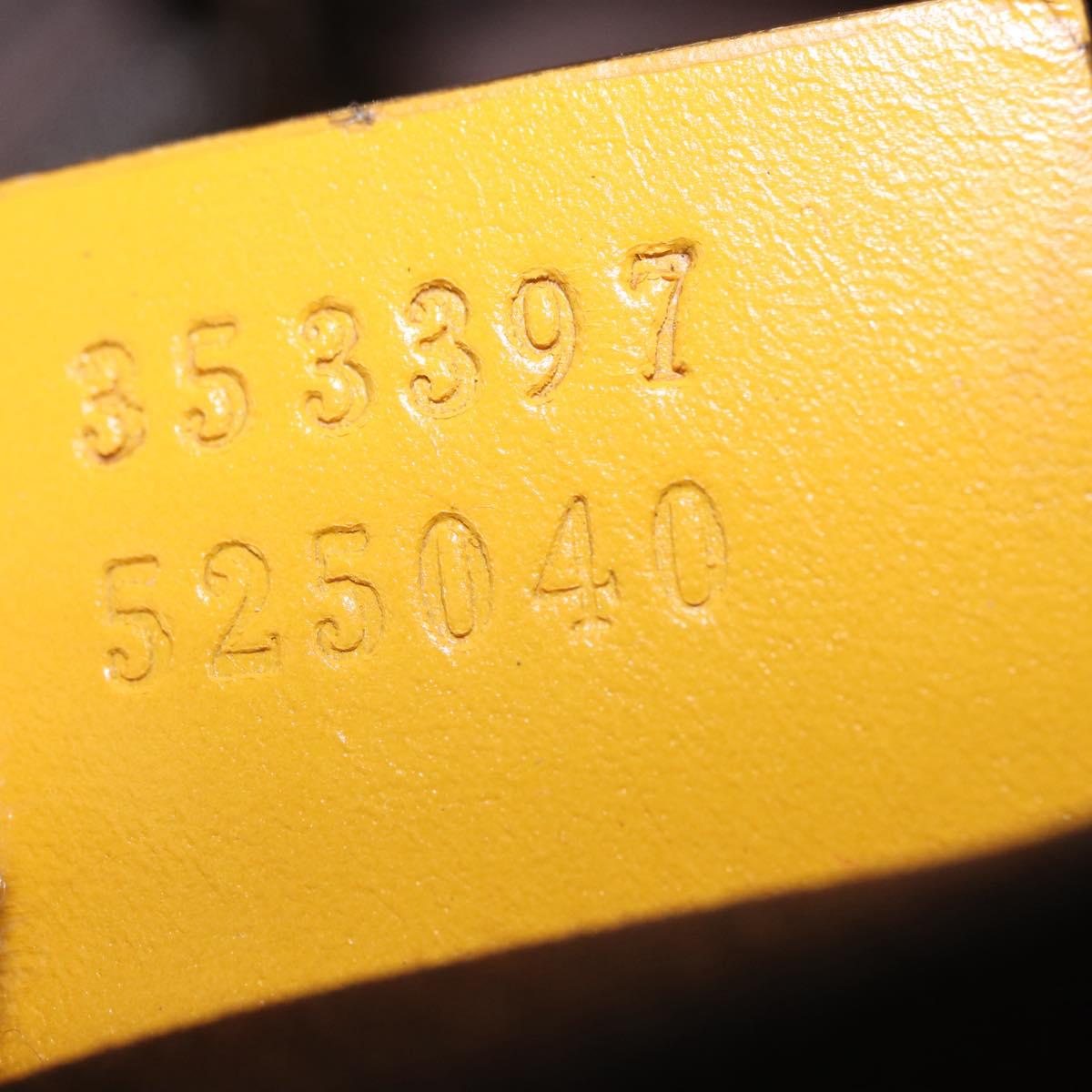 GUCCI Diamante Tote Bag Leather Yellow 353397 Auth ka6575