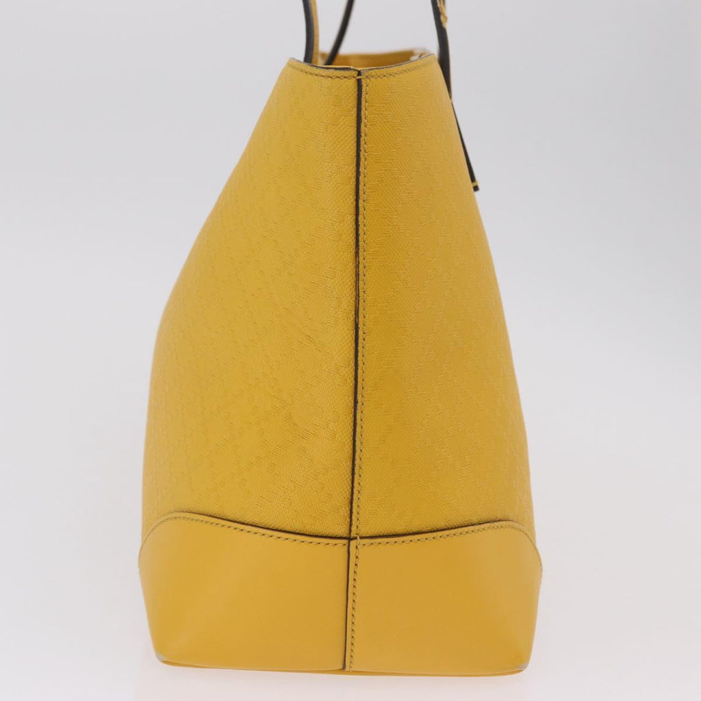 GUCCI Diamante Tote Bag Leather Yellow 353397 Auth ka6575