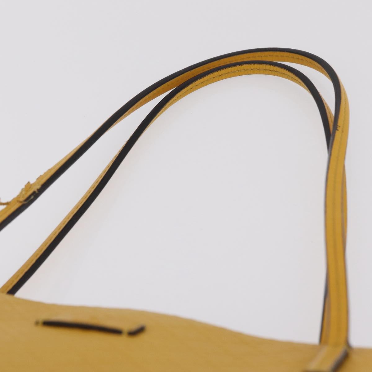 GUCCI Diamante Tote Bag Leather Yellow 353397 Auth ka6575