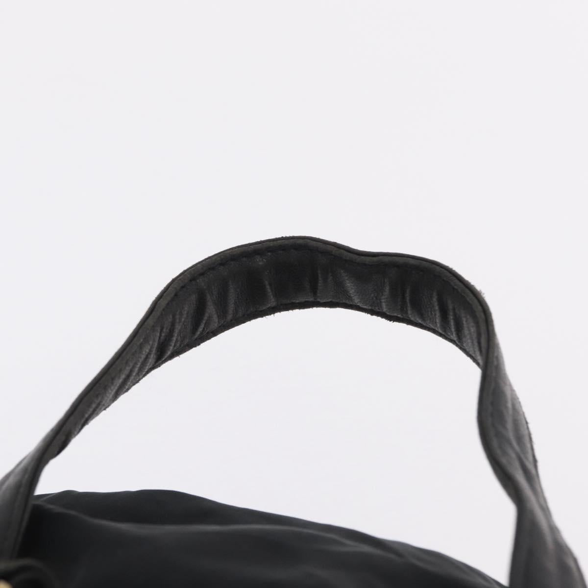 PRADA Backpack Nylon Black Gold Auth ka6591