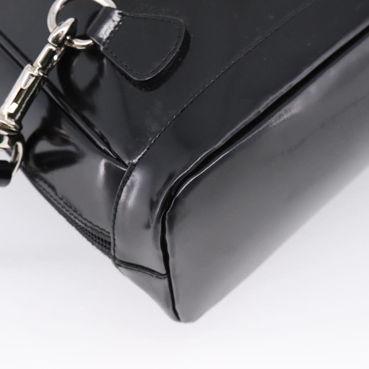 GUCCI Bamboo Shoulder Bag Nylon Black 003 2058 0059 5 Auth ka6673