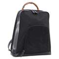 GUCCI Bamboo Shoulder Bag Nylon Black 003 2058 0059 5 Auth ka6673