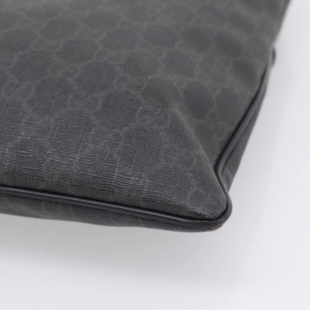 GUCCI GG Supreme Shoulder Bag PVC Black 162904 Auth ka6761