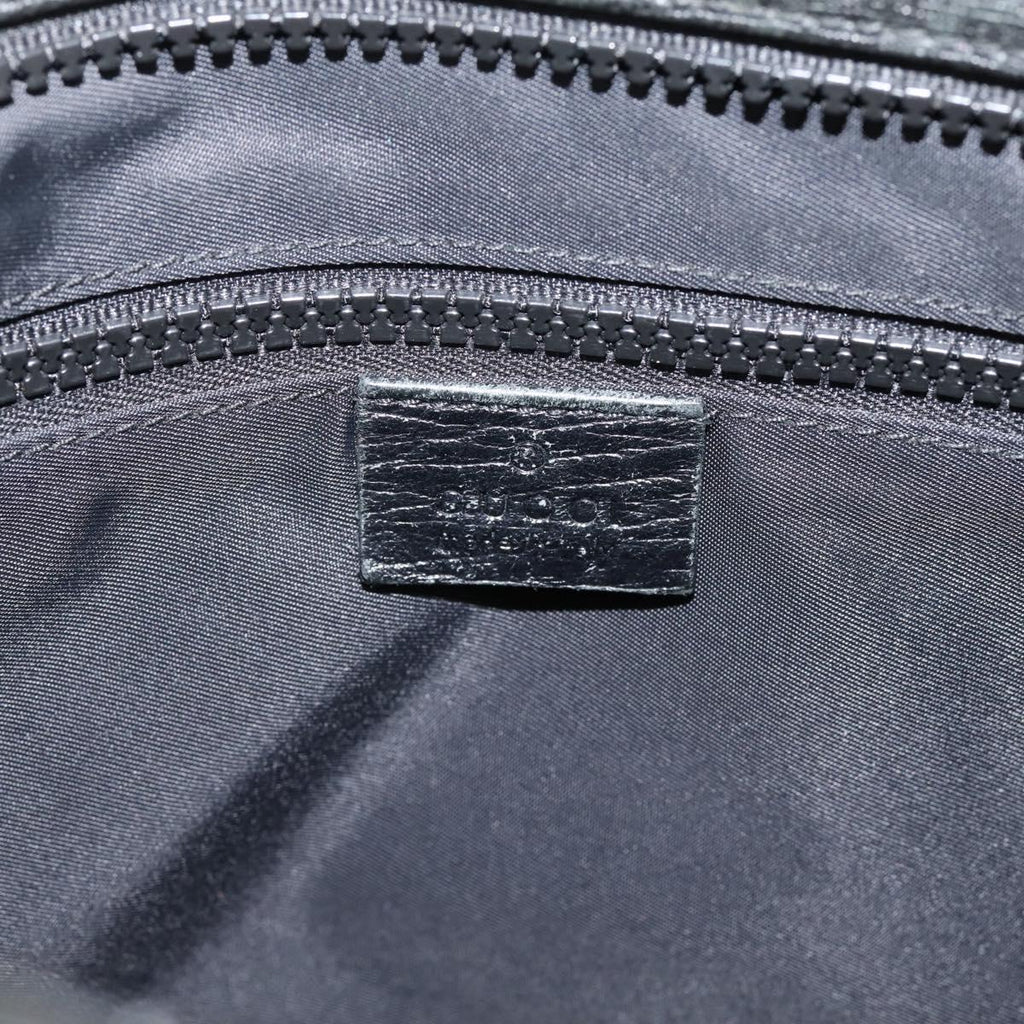 GUCCI GG Supreme Shoulder Bag PVC Black 162904 Auth ka6761