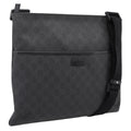 GUCCI GG Supreme Shoulder Bag PVC Black 162904 Auth ka6761