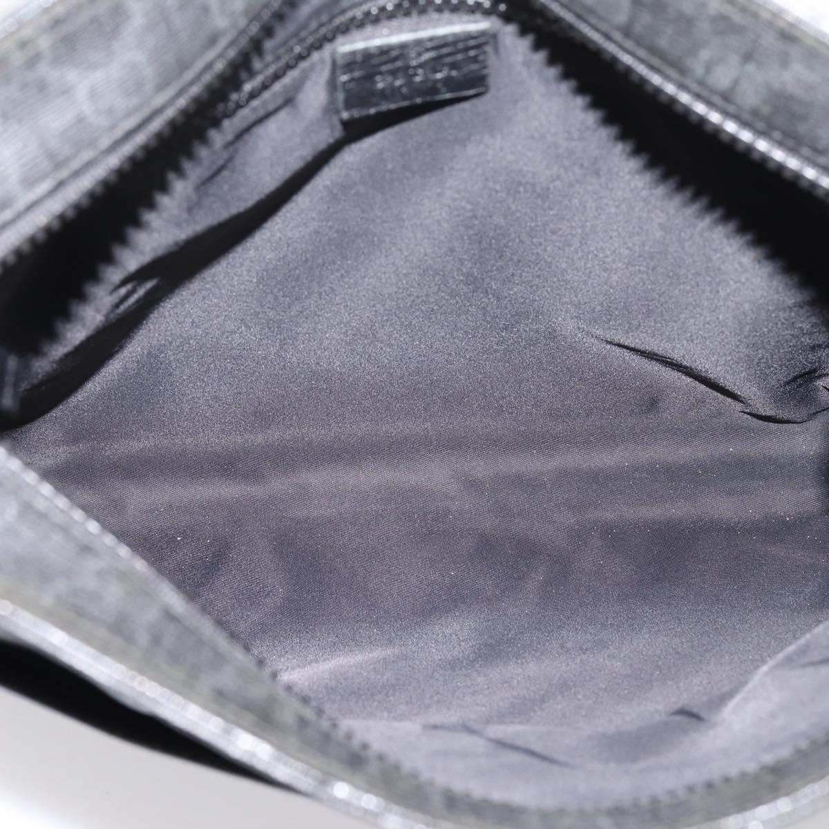 GUCCI GG Supreme Shoulder Bag PVC Black 162904 Auth ka6761