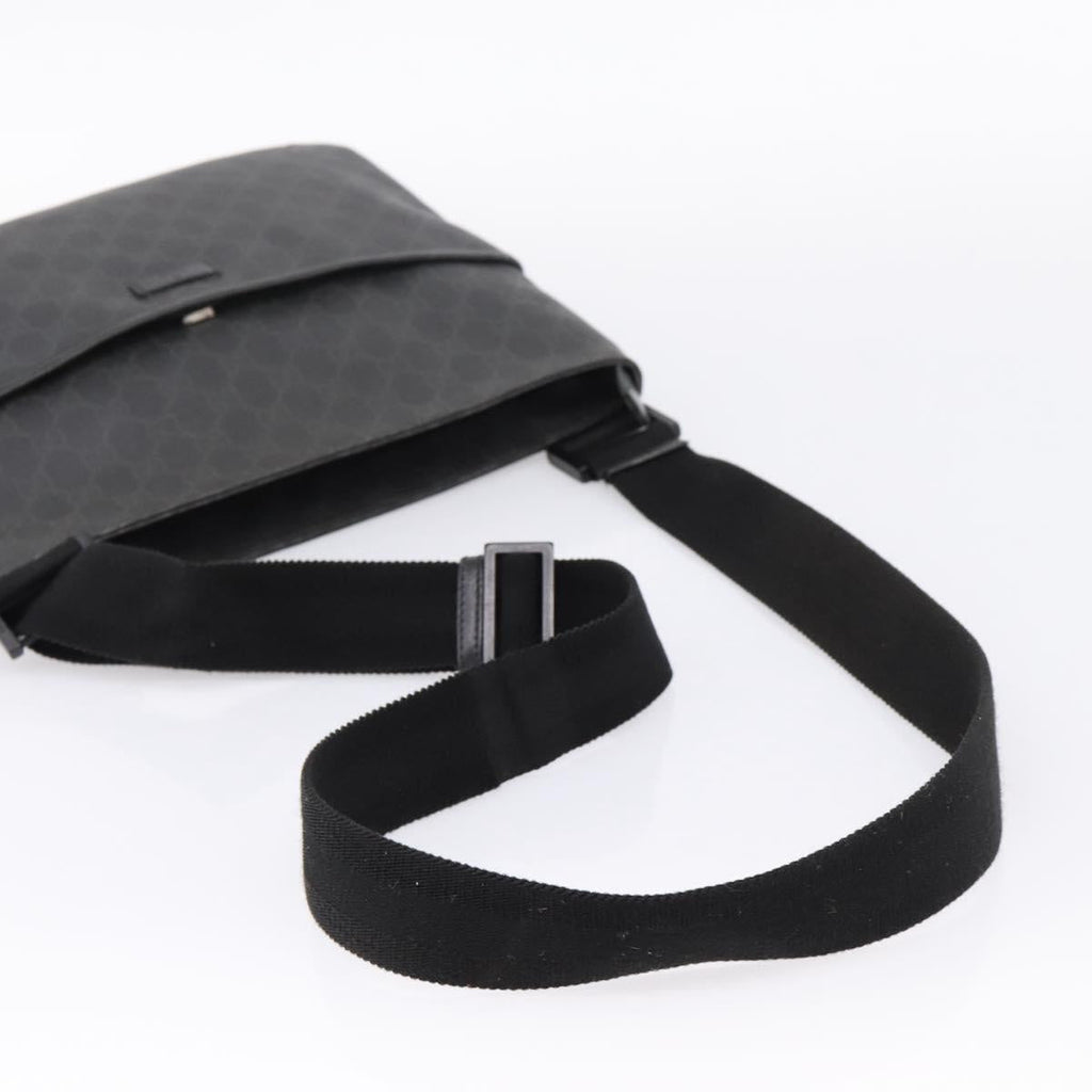 GUCCI GG Supreme Shoulder Bag PVC Black 162904 Auth ka6761