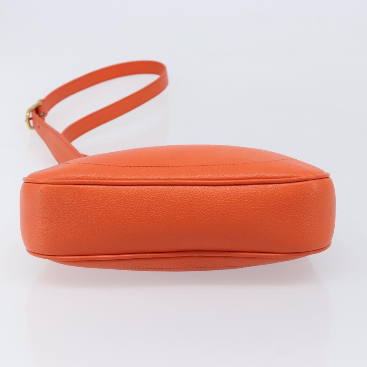 GUCCI GG Marmont Aphrodite Small Shoulder Bag Leather Orange 731817 Auth ka6775M