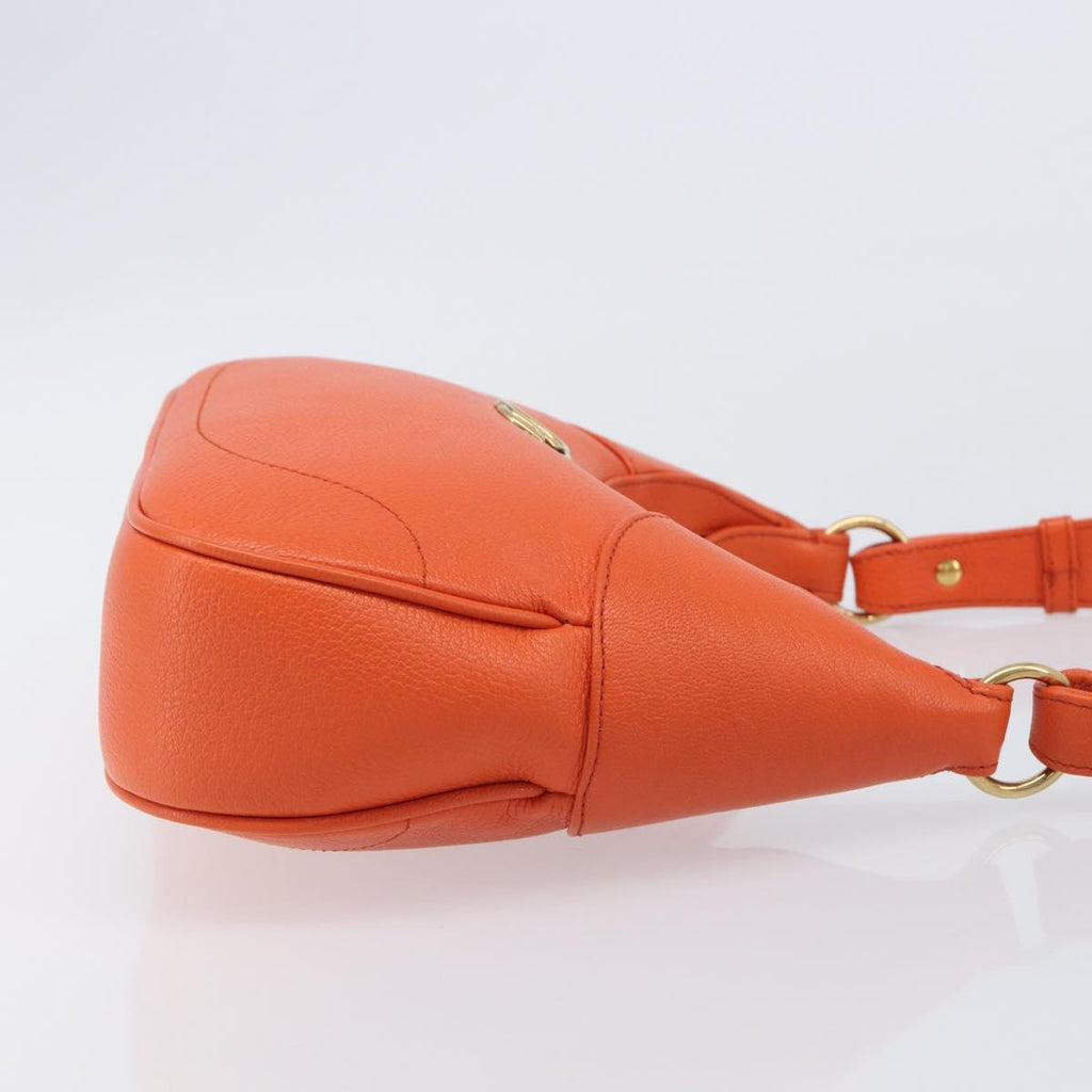 GUCCI GG Marmont Aphrodite Small Shoulder Bag Leather Orange 731817 Auth ka6775M
