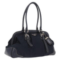 PRADA Boston Bag Nylon Navy Silver Auth ki6952V